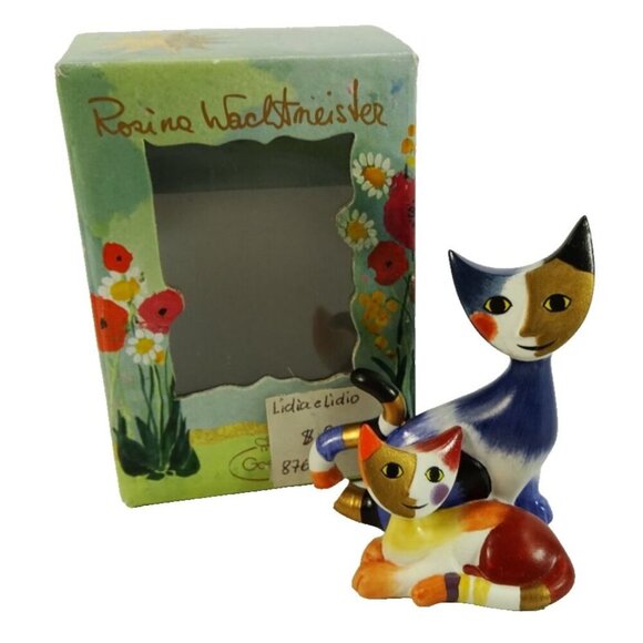 Lidia and Lidio Cat Figurine Goebel Rosine Wachtmeister - Picture 1 of 7